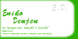 eniko demjen business card